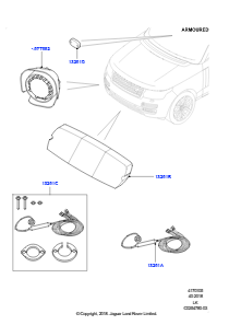 05B Scheinwerfer/Blinkleuchten vorn L405 RANGE ROVER 2013 - 2022,Gepanzert