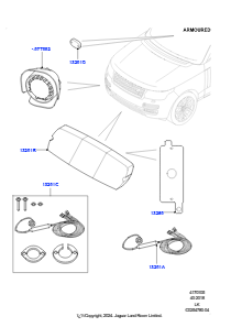 05B Scheinwerfer/Blinkleuchten vorn L405 RANGE ROVER 2013 - 2022,Gepanzert