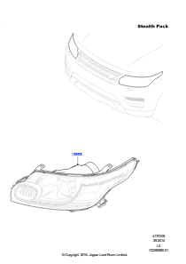 05D Scheinwerfer/Blinkleuchten vorn L494 RANGE ROVER SPORT 2014 - 2022 (L494),Abschleppösenabdeckung - schwarz