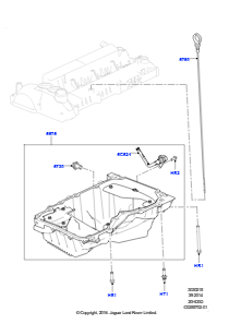 15B Ölwanne/Ölmeßstab L405 RANGE ROVER 2013 - 2022,2,0 l 16V TIVCT T/C 240 PS Benzin