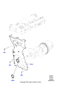 10B Abdeckung Nockenwellenantrieb L405 RANGE ROVER 2013 - 2022,2,0 l 16V TIVCT T/C 240 PS Benzin