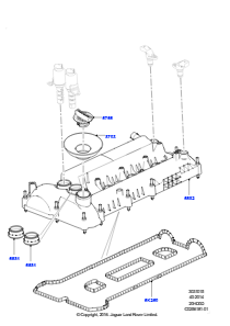 15B Zylinderkopfhaube L405 RANGE ROVER 2013 - 2022,2,0 l 16V TIVCT T/C 240 PS Benzin