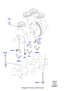05B Kurbelwelle/Kolben/Lagerschalen L405 RANGE ROVER 2013 - 2022,2,0 l 16V TIVCT T/C 240 PS Benzin