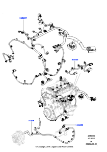 10AJ Kabelstrang - Motor u. Spritzwand L405 RANGE ROVER 2013 - 2022,2,0 l 16V TIVCT T/C 240 PS Benzin