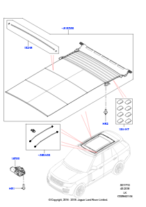 10D Schiebedachmech. u. -betätigung L405 RANGE ROVER 2013 - 2022,Mit Dachumbau - Panoramadach