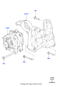05D Generator u. Befestigungen L494 RANGE ROVER SPORT 2014 - 2022 (L494),2,0 l 16V TIVCT T/C 240 PS Benzin