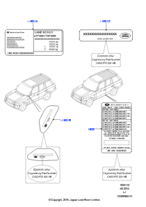 10G Etiketten L322 RANGE ROVER 2010 - 2012 (L322),Zum Bestellen wird VIN benötigt