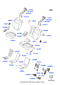 35B Rücksitzpolst./Verkleidungen&Heiz. L494 RANGE ROVER SPORT 2014 - 2022 (L494),SVR-Version