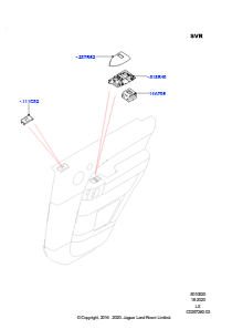 20C Einbau - Verkleidung - Tür hinten L494 RANGE ROVER SPORT 2014 - 2022 (L494),SVR-Version