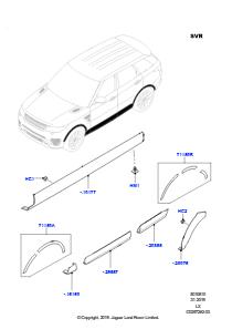 10B Zierleisten L494 RANGE ROVER SPORT 2014 - 2022 (L494),SVR-Version