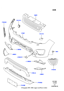 05D Kühlergrill/Stoßfänger vorn L494 RANGE ROVER SPORT 2014 - 2022 (L494),SVR - Racing-Paket