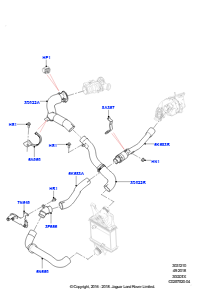 10F Zw.kühler/Luftführung/Schläuche L462 DISCOVERY 5 2017 > (L462),3.0 V6 D Low MT REIHE