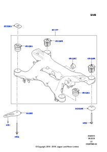 10B Querträger u. Stabilisator hinten L494 RANGE ROVER SPORT 2014 - 2022 (L494),SVR-Version