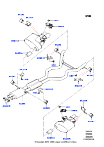 05H Auspuffanlage L494 RANGE ROVER SPORT 2014 - 2022 (L494),SVR-Version