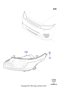 05E Scheinwerfer/Blinkleuchten vorn L494 RANGE ROVER SPORT 2014 - 2022 (L494),SVR-Version