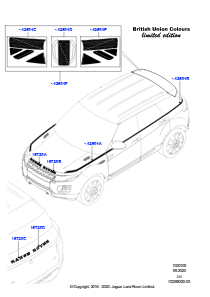 05E Schriftzüge L538 RANGE ROVER EVOQUE 2012 - 2018 (L538),Werk Halewood