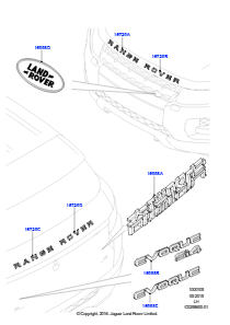 05G Schriftzüge L538 RANGE ROVER EVOQUE 2012 - 2018 (L538),Hergestellt in Werk Changsu (China)