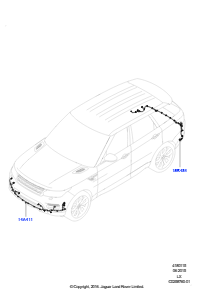 15AB Kabelstrang - Karosserie u. Heck L494 RANGE ROVER SPORT 2014 - 2022 (L494),SVR-Version