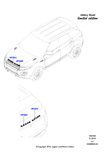 05F Schriftzüge L538 RANGE ROVER EVOQUE 2012 - 2018 (L538),Werk Halewood