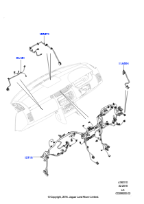 10ED Kabelstrang - Motor u. Spritzwand L405 RANGE ROVER 2013 - 2022