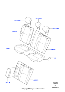 40A Bezüge - Rücksitz L538 RANGE ROVER EVOQUE 2012 - 2018 (L538),Strukturierter Stoff