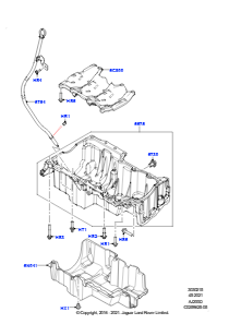 15AA Ölwanne/Ölmeßstab L538 RANGE ROVER EVOQUE 2012 - 2018 (L538),Werk Halewood