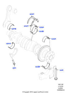 05AA Kurbelwelle/Kolben/Lagerschalen L538 RANGE ROVER EVOQUE 2012 - 2018 (L538),Werk Halewood