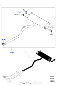 05D Auspuffanlage L538 RANGE ROVER EVOQUE 2012 - 2018 (L538),Werk Halewood