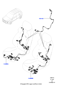 14D Kabelstrang - Sitz L538 RANGE ROVER EVOQUE 2012 - 2018 (L538),Werk Halewood