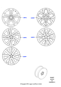 07D Ersatzrad L550 DISCOVERY SPORT 2015 > (L550),Hergestellt in Werk Changsu (China)