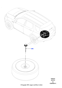 15C Reserverad-Halterung L550 DISCOVERY SPORT 2015 > (L550),Hergestellt in Werk Changsu (China)