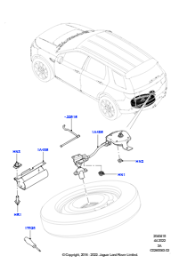 15D Reserverad-Halterung L550 DISCOVERY SPORT 2015 > (L550),Hergestellt in Werk Changsu (China)