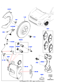 05B Bremsscheiben/Bremssättel vorn L550 DISCOVERY SPORT 2015 > (L550),Hergestellt in Werk Changsu (China)