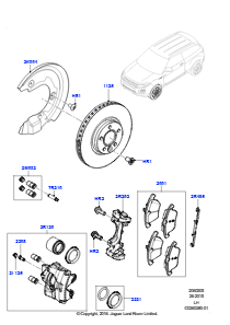 05B Bremsscheiben/Bremssättel vorn L538 RANGE ROVER EVOQUE 2012 - 2018 (L538),Werk Halewood
