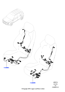 14E Kabelstrang - Sitz L538 RANGE ROVER EVOQUE 2012 - 2018 (L538),Hergestellt in Werk Changsu (China)