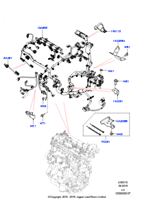10B Kabelstrang - Motor u. Spritzwand L538 RANGE ROVER EVOQUE 2012 - 2018 (L538),Werk Halewood