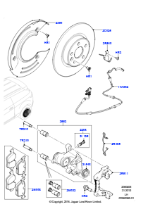 05B Bremsscheiben/Bremssättel hinten L538 RANGE ROVER EVOQUE 2012 - 2018 (L538),Werk Halewood