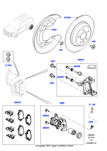 05C Bremsscheiben/Bremssättel hinten L538 RANGE ROVER EVOQUE 2012 - 2018 (L538),Hergestellt in Werk Changsu (China)