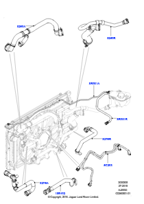 05AB Leitungen u. Schläuche - Kühlsystem L538 RANGE ROVER EVOQUE 2012 - 2018 (L538),2.0L I4 DSL MID DOHC AJ200