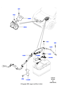 10B Batteriekabel u. Horn L550 DISCOVERY SPORT 2015 > (L550),Hergestellt in Werk Changsu (China)