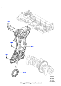 10C Abdeckung Nockenwellenantrieb L538 RANGE ROVER EVOQUE 2012 - 2018 (L538),Hergestellt in Werk Changsu (China)