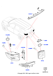 05B Schlußleuchten L550 DISCOVERY SPORT 2015 > (L550),Hergestellt in Werk Changsu (China)