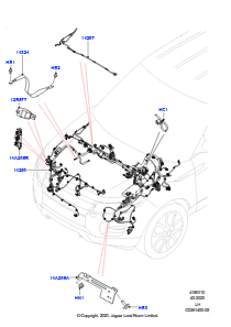 10G Kabelstrang - Motor u. Spritzwand L538 RANGE ROVER EVOQUE 2012 - 2018 (L538),Werk Halewood