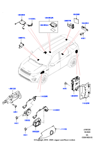 20B Alarmanlage L550 DISCOVERY SPORT 2015 > (L550),Hergestellt in Werk Changsu (China)