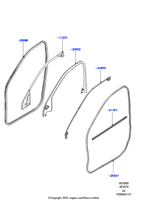 05E Türen v., Scharniere u. Dicht. L550 DISCOVERY SPORT 2015 > (L550),Hergestellt in Werk Changsu (China)