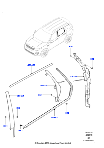 10F Türen h., Scharniere u. Dicht. L550 DISCOVERY SPORT 2015 > (L550),Hergestellt in Werk Changsu (China)