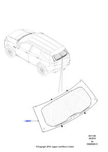 25B Heckscheibe L550 DISCOVERY SPORT 2015 > (L550),Hergestellt in Werk Changsu (China)
