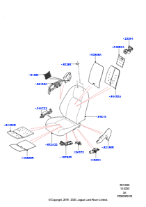 20B Polster, Verkl. & Heiz. - Vorders. L550 DISCOVERY SPORT 2015 > (L550),Hergestellt in Werk Changsu (China)