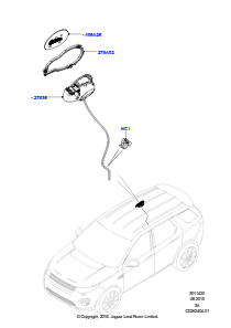 30C Klappe - Einfüllstutzen u. Betät. L550 DISCOVERY SPORT 2015 > (L550),Hergestellt in Werk Changsu (China)