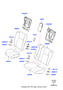 35E Rücksitzpolst./Verkleidungen&Heiz. L550 DISCOVERY SPORT 2015 > (L550),Hergestellt in Werk Changsu (China)